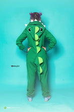 Cargar imagen en el visor de la galería, Kigurumi Dinosaurio Verde Adulto
